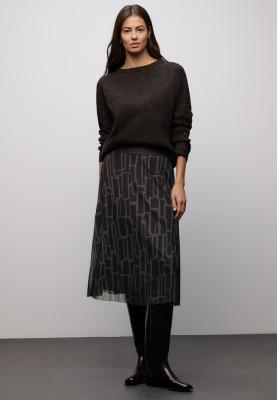 Mesh Plisse Skirt_print