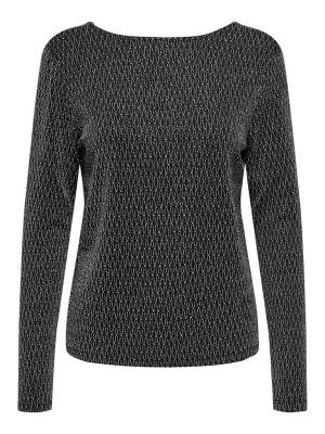 Glamouröser Strickpullover mit Glitzer-Effekt | ONLCAROL L/S 2-WAY GLITTER MIX TOP