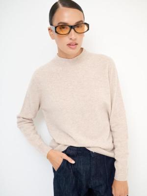 HOCHWERTIGER KLASSIKER: Kaschmir-Mix Pullover mit Rundhalsausschnitt