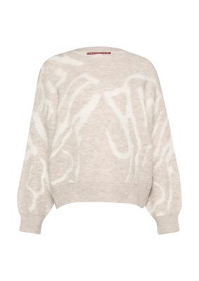 Jacquard-Pullover in Oversized