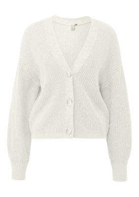 Melierte Strickjacke aus Baumwollmix