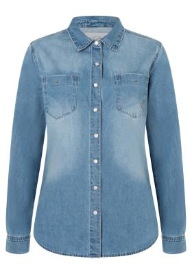 Unisex WomenBoyfriend Fit Denim Shirt