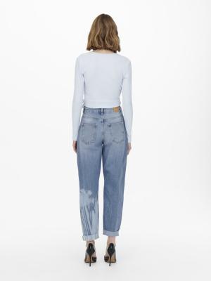 Carrot Fit Jeans- High Waist | ONLTROY LIFE HW CARROT FOLD ANK DNM
