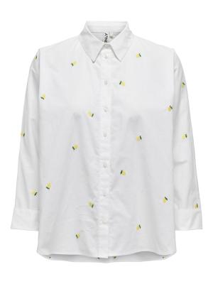 Feminine Bluse aus Baumwolle | ONLNEW LINA GRACE LS EMB SHIRT NOOS