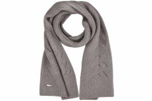 Damen Strick Schal mit Zopfmuster in 100% Merinowolle