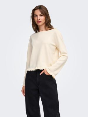 ONLCINDEREL LS LOOS FRILL O-NECK CC