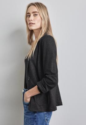 Melange-Look Blazer | Short Blazer Diagonal melange_