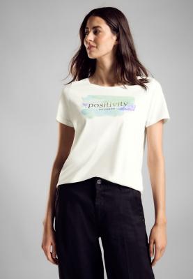 T-Shirt mit print | colored brush print shirt