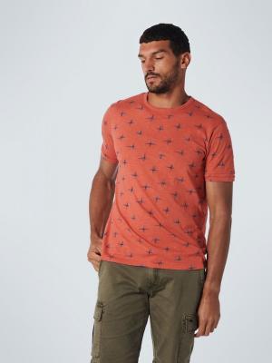 T-Shirt mit Rundhalsausschnitt | T-Shirt Crewneck Allover Printed Garment Dyed