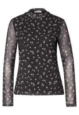 LTD QR printed mesh round neck