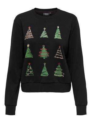 Weihnachtliches Sweatshirt für festliche Stimmung < ONLYDA XMAS L/S O-NECK BOX SWT