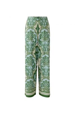 Statement-Hose mit Palmen-Print: Exotische Eleganz im Wide Leg Style