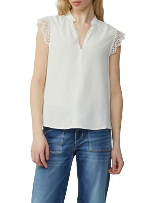 Blusentop mit Spitzen-Detail