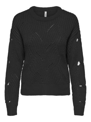 ONLJASMIN LS STRUCTURE O-NECK CC KN