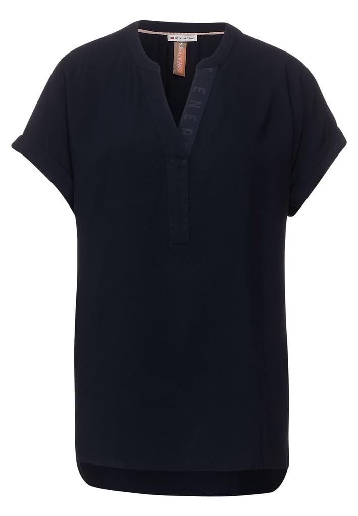 StreetOne Oversized tunic blouse w tape • Damen Bluse Langarm • Blusen •  Rühle × INDIGO Online-Shop