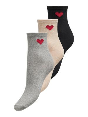 Sneakersocken | ONLHANNAH HEART SOCK 3-PACK