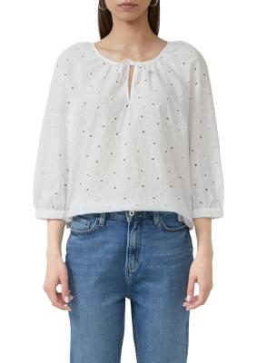 Bluse mit Lochstickerei