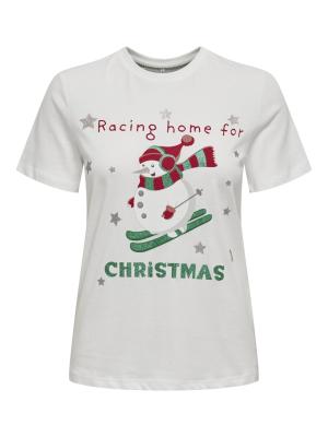 Weihnachtliches T-Shirt für festliche Stimmung | ONLXMAS LIFE YRSA CHRISTMAS S/S TOP