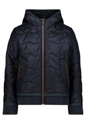 Damen-Steppjacke in Navy mit Kapuze und Wattierung