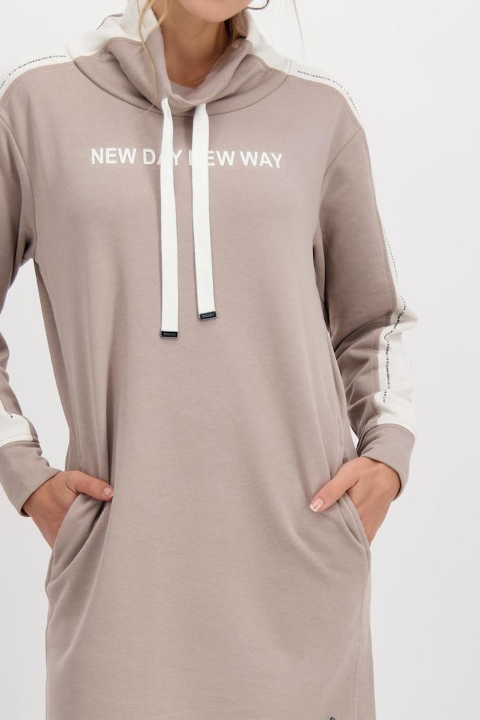 Monari Colour-Block designtes Sweatkleid Damen Rühle × Kleid • • • Online-Shop Kleider Langarm INDIGO