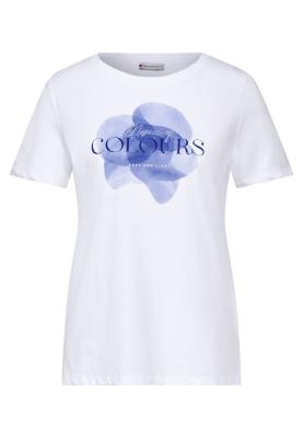 T-Shirt mit Frontprint v | color shading partprint shirt