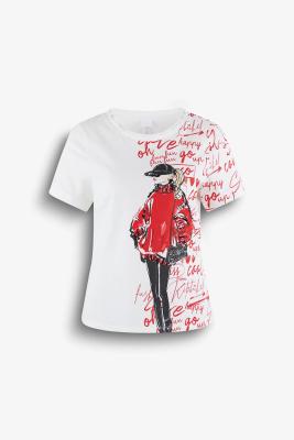 Sportalm Baumwollshirt mit Illustration – Modern & Feminin