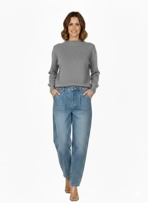 HOCHWERTIGER KLASSIKER: Kaschmir-Mix Pullover mit Rundhalsausschnitt