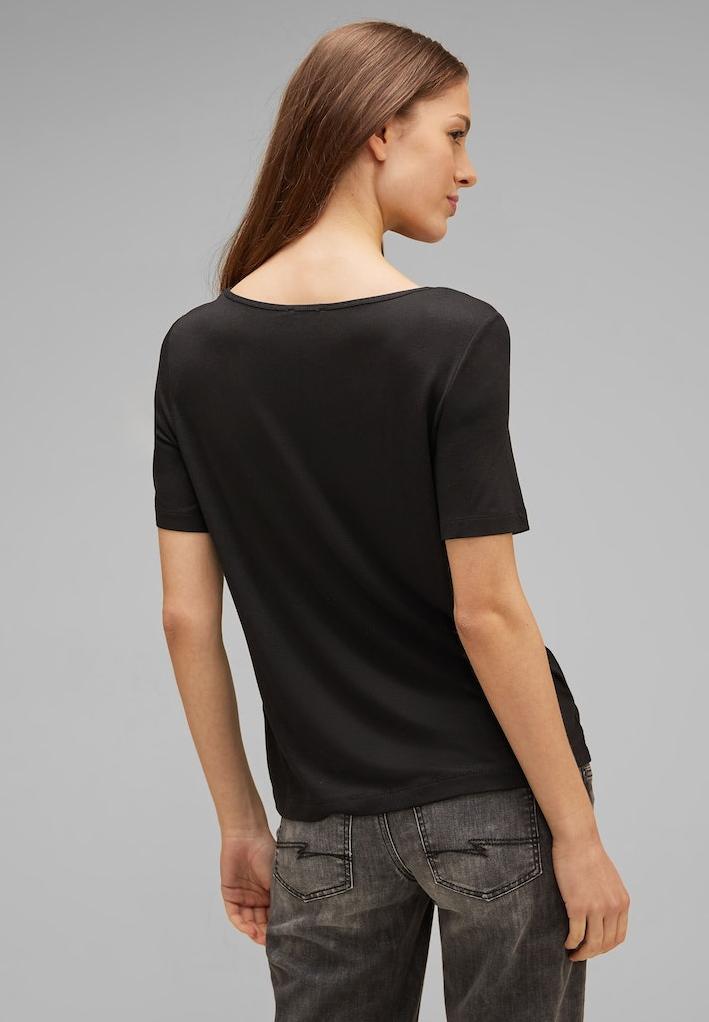 StreetOne Damen Kurzarmshirt | shirt • Kurzarm Online-Shop • Damen artwork Shirts INDIGO | × Rühle w.colorful T-Shirt •