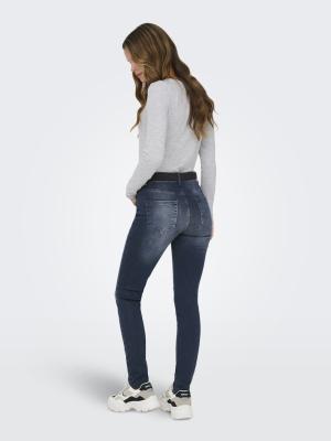 Knöchellange Skinny Fit-Jeans | ONLBLUSH LIFE MID SK ANK RAW REA409