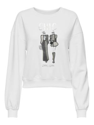 ONLEMILY L/S DENIM PRINT O-NECK SWT