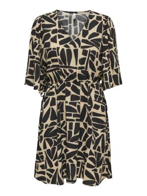 Stilvolles Kleid mit Rundhalsausschnitt | ONLDAVINA S/S V-NECK STRING DRESS P
