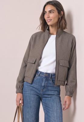P_Zip Jacket Houndstooth