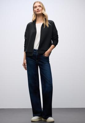 silk look jacket w.rib details