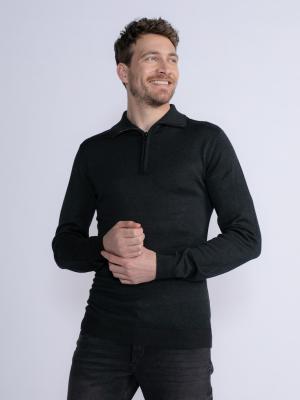 Herren Pullover Troyer | Men Knitwear Collar Basic