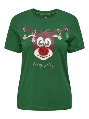 Weihnachtliches T-Shirt für festliche Stimmung | ONLXMAS LIFE YRSA CHRISTMAS S/S TOP