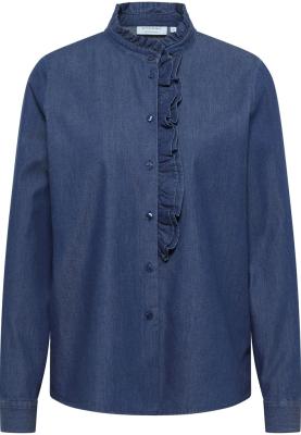 ETERNA Bluse – Femininer Denim-Chic mit Rüschen