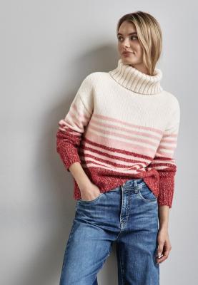 Gestreifter Strickpullover | color block_sweater