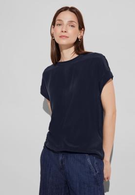 elegantes Kurzarmshirt | cupro mat-mix shirt