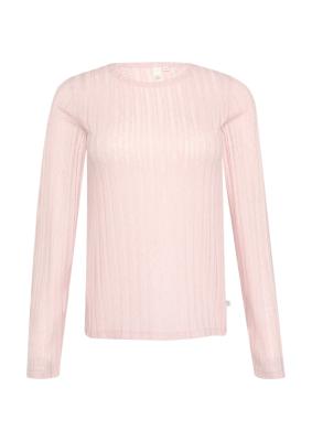 Leicht transparentes Longsleeve mit Drop Needle Struktur