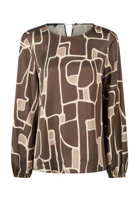 Rundhalsbluse mit Grafikprint