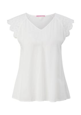 Bluse mit Broderie Anglaise
