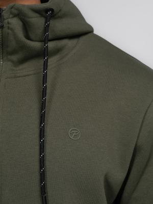 Petrol Herren Sweatjacke mit Reißverschluss | Men Sweater Hooded Zip