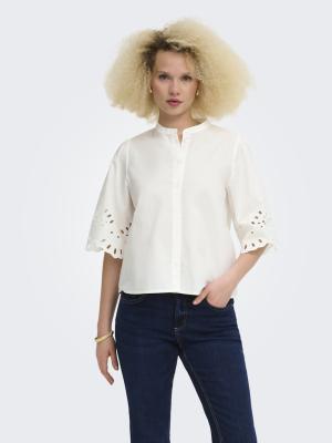 ONLMEADOW SS EMB SLEEVE SHIRT WVN E