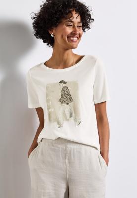 lady partprint shirt