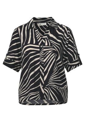 Buttoned shirtcollar blouse w