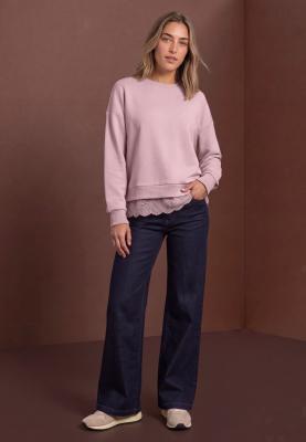 Loose Fit Crewneck w. Lace Det