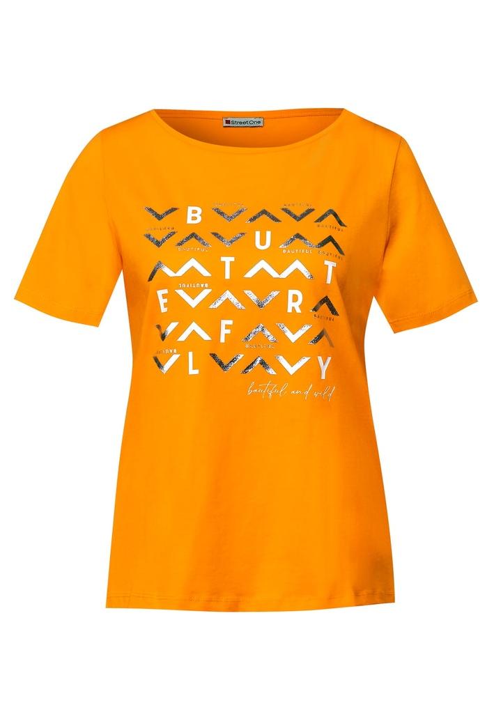StreetOne foil partprint shirt • • Online-Shop T-Shirt Kurzarm Damen | • × Rühle Shirts INDIGO
