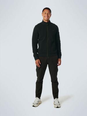 Herren Sweatjacke mit Reißverschluss | Sweater Full Zipper Double Layer Jacquard Stretch