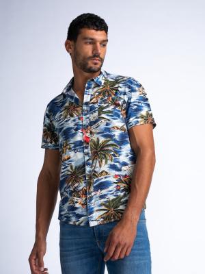 Hemd mit Botanikmuster | Men Shirt Short Sleeve AOP