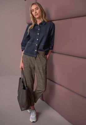 Style Denim Blouse,rinse wash